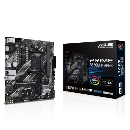 Asus PRIME B550M-K ARGB AMD AM4 mATX Motherboard